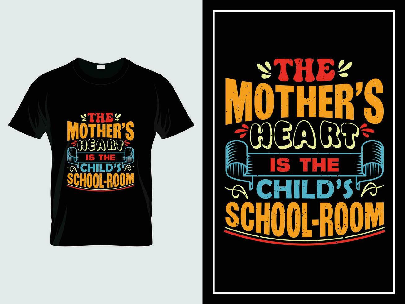 mamma tipografia t camicia design citazione Vintage ▾ stile, il madri cuore è il Childs aula scolastica vettore