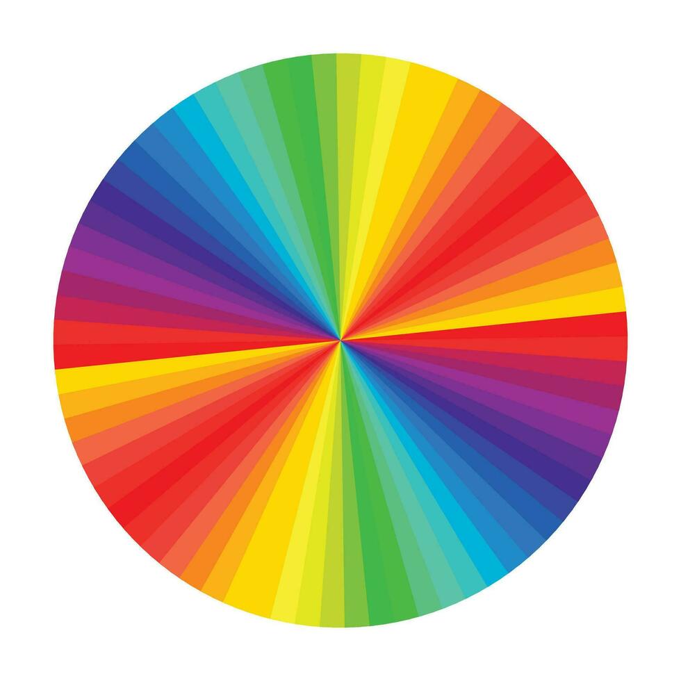 vettore colori spettro arcobaleno. vettore il giro cerchio colore tavolozza, vettore illustrazione