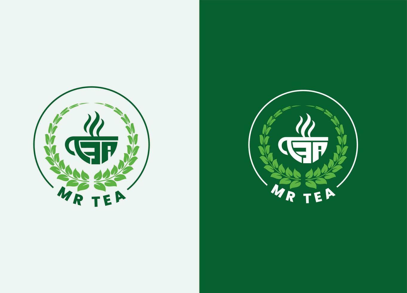 tè logo design modello vettore