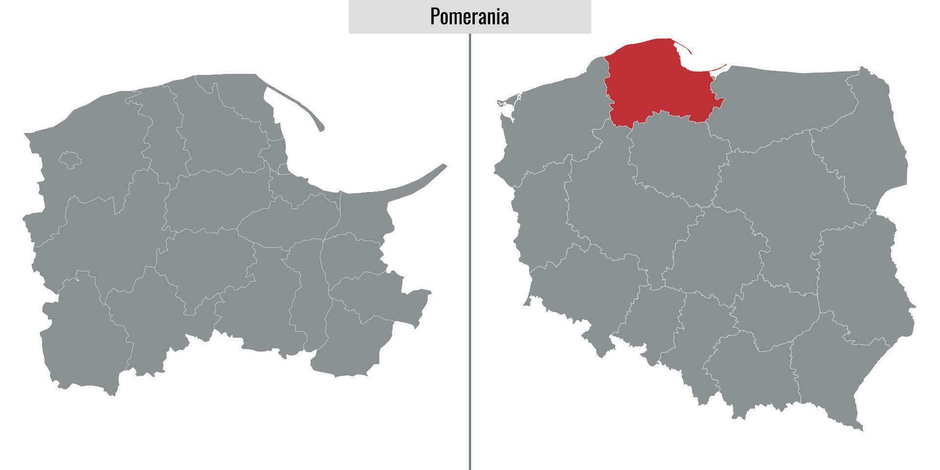 carta geografica Provincia di Polonia vettore