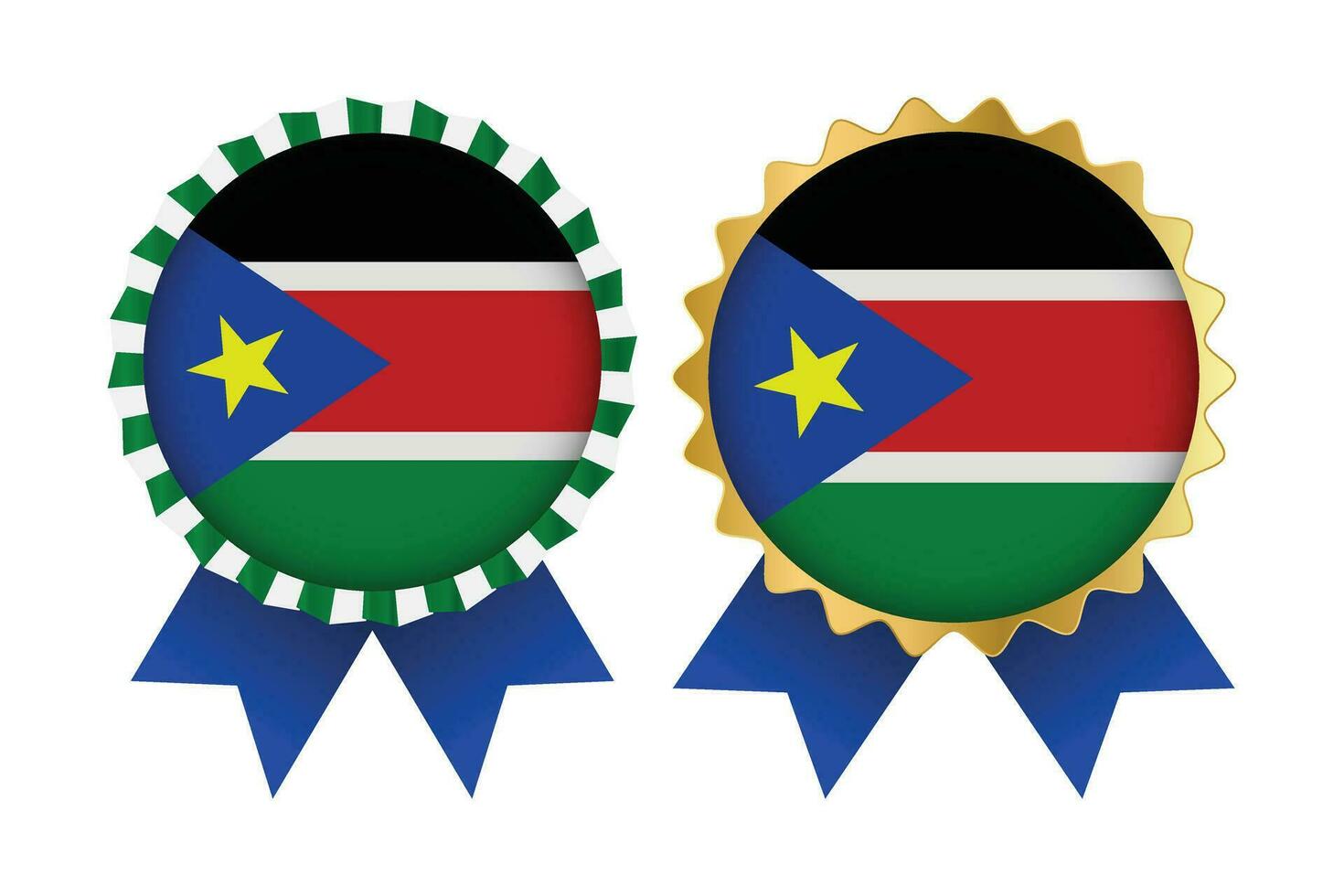 vettore medaglia impostato disegni di Sud Sudan modello