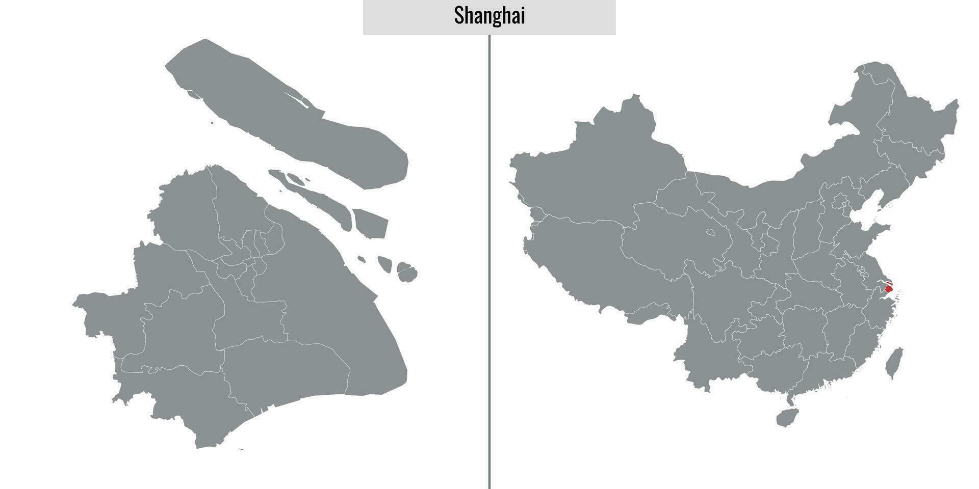 carta geografica Provincia di Cina vettore