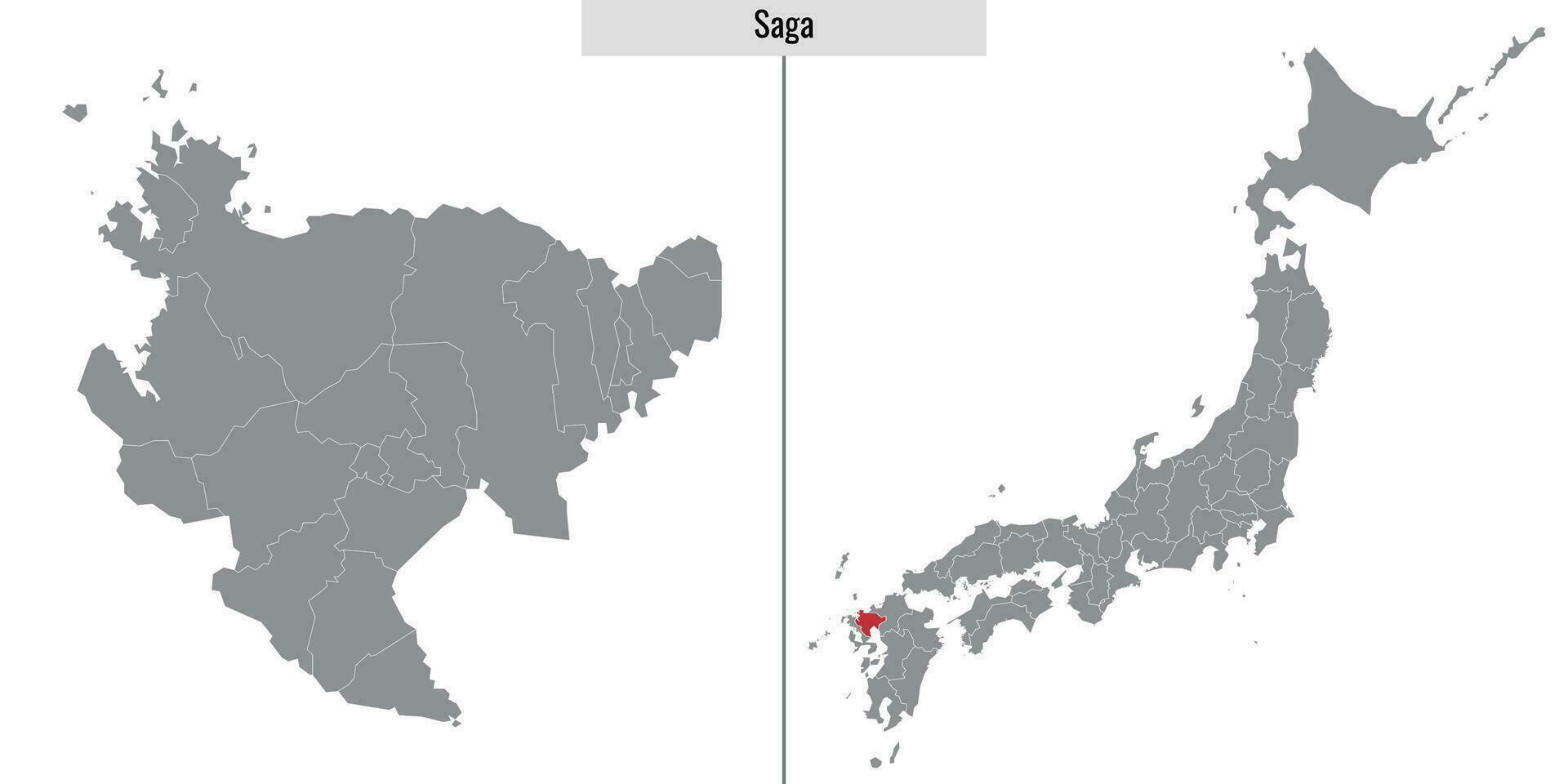 carta geografica prefettura di Giappone vettore