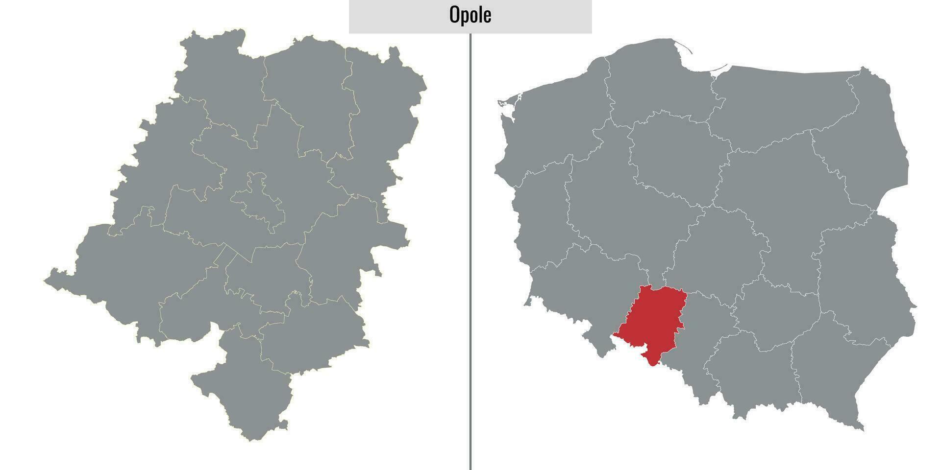 carta geografica Provincia di Polonia vettore