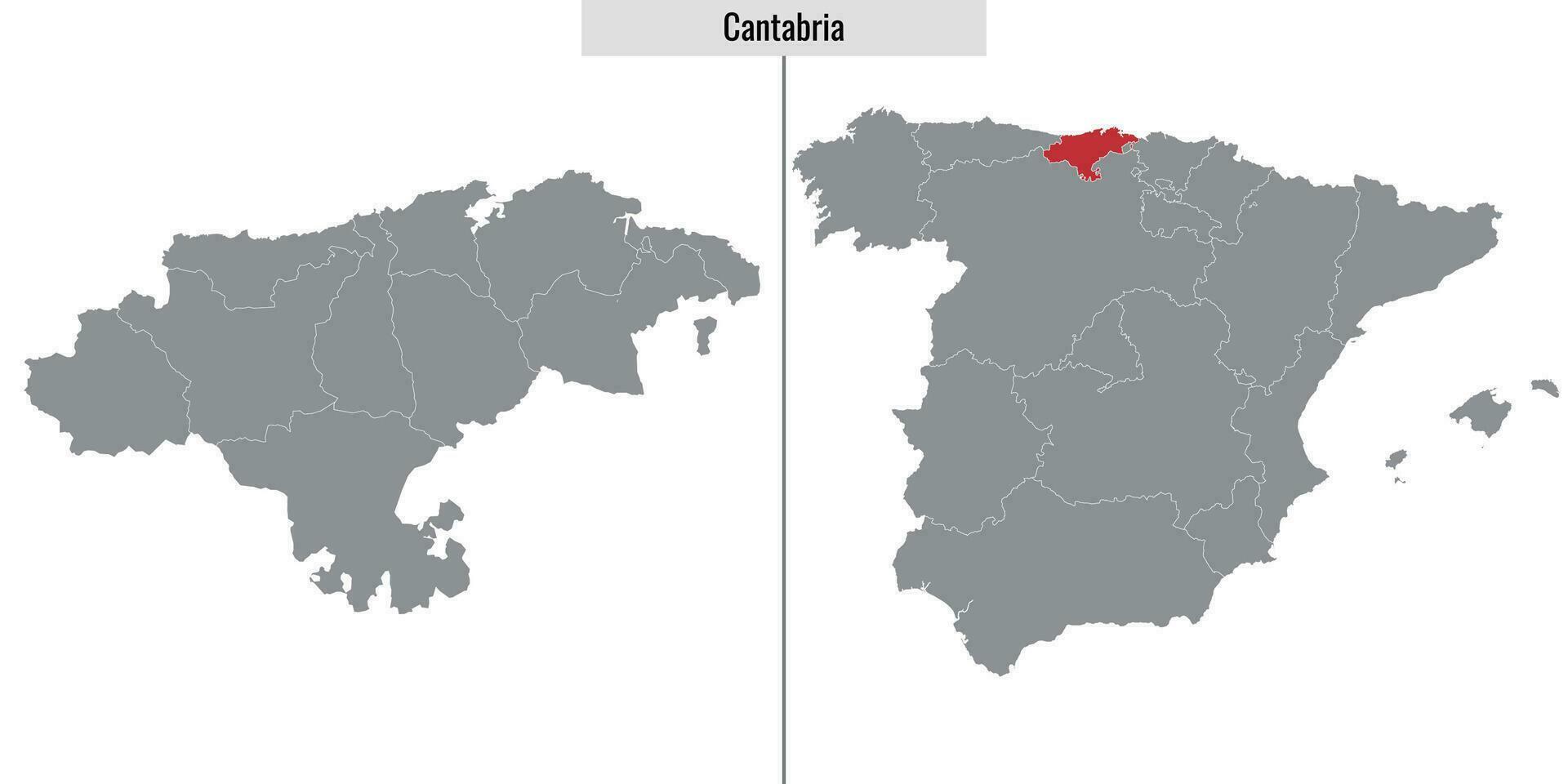 carta geografica regione di Spagna vettore