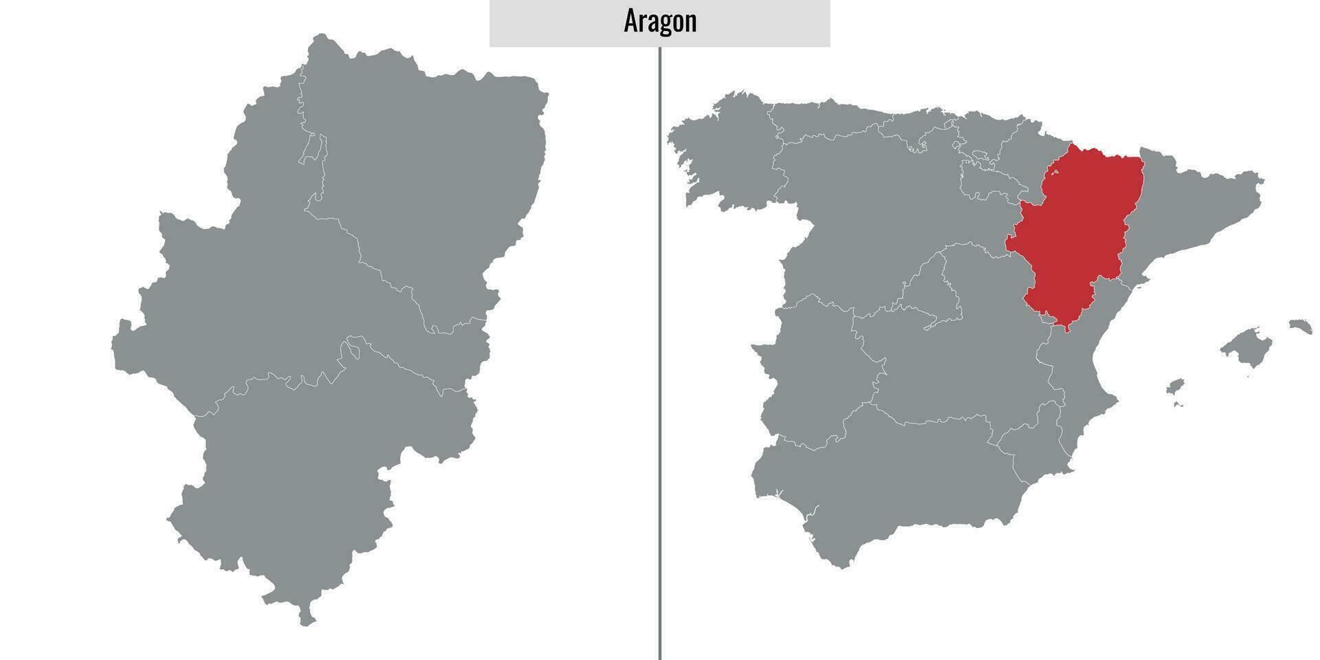 carta geografica regione di Spagna vettore