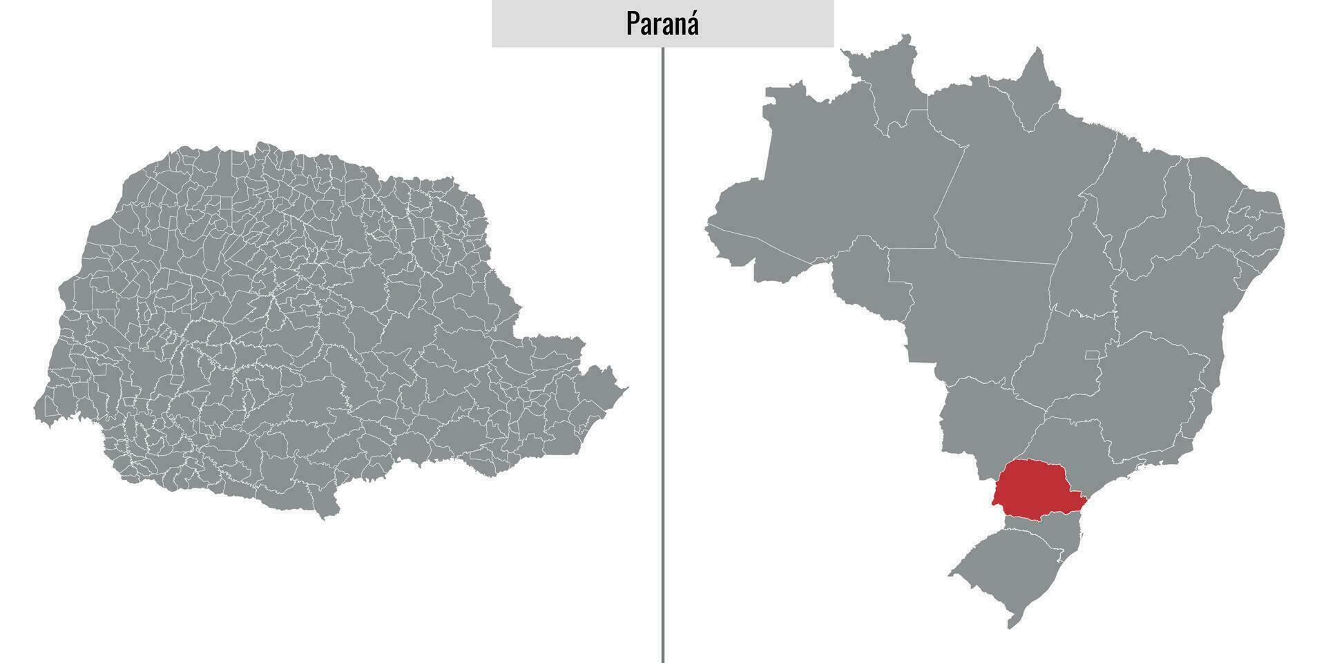 carta geografica stato di brasile vettore