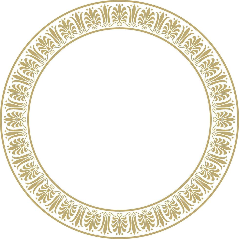 vettore oro il giro classico greco ornamento. europeo ornamento. confine, telaio, cerchio, squillare antico Grecia, romano impero