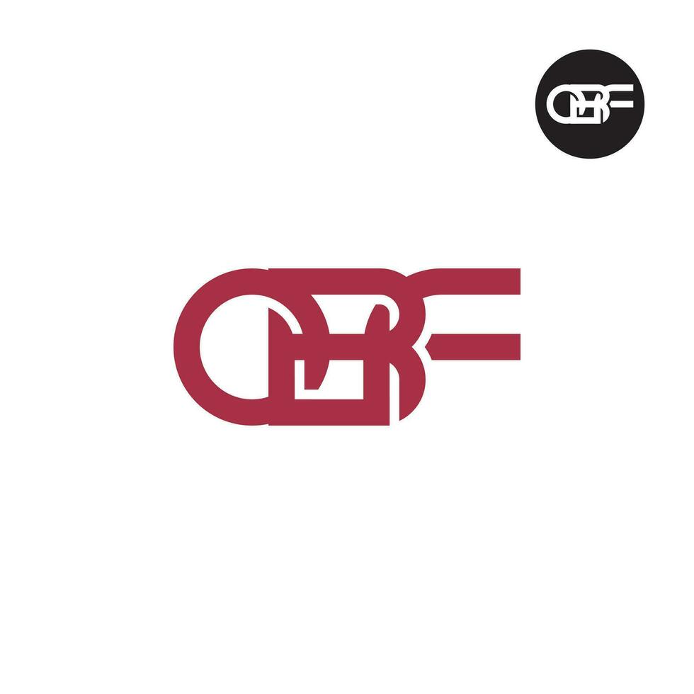 lettera obf monogramma logo design vettore