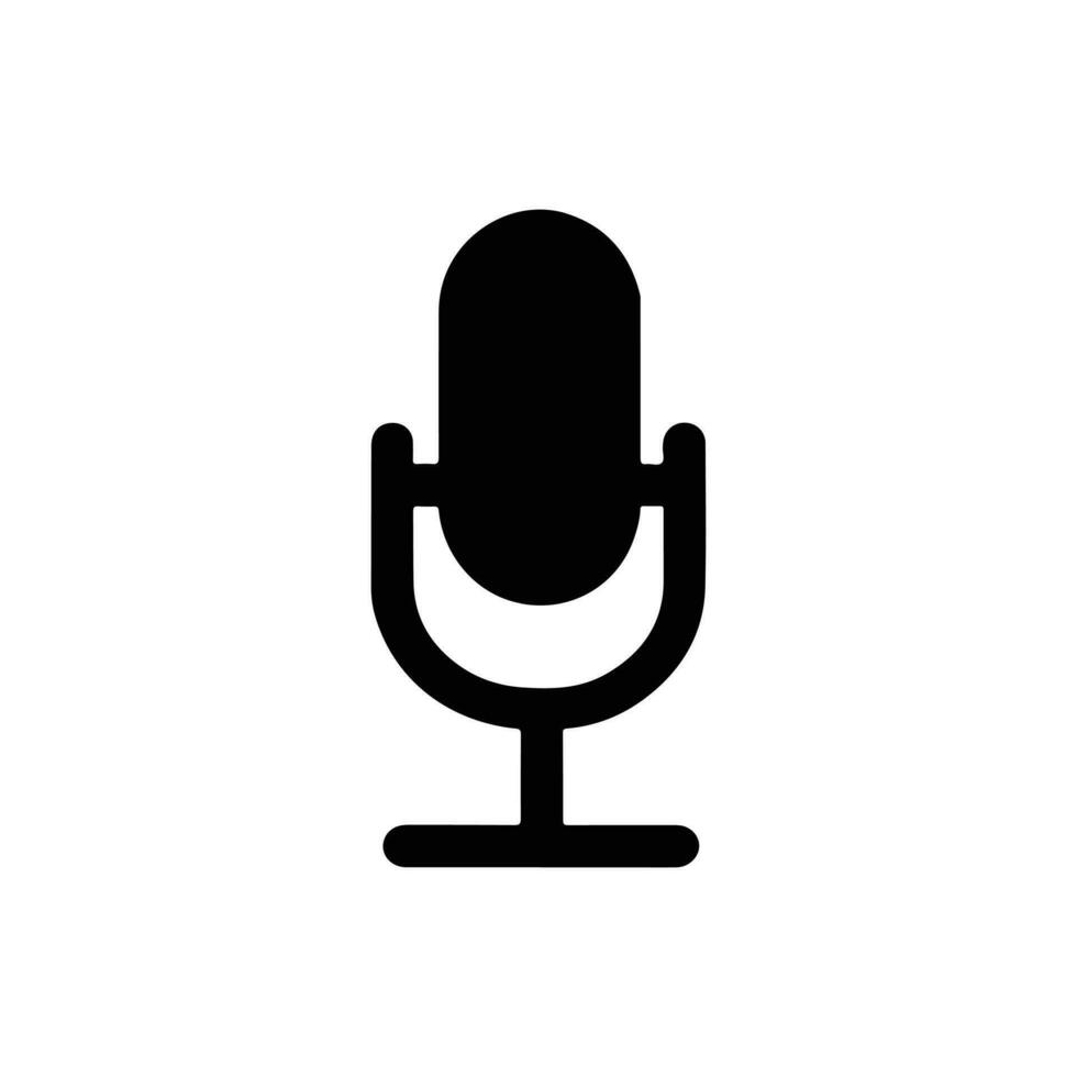 microfono icona vettore design piatto