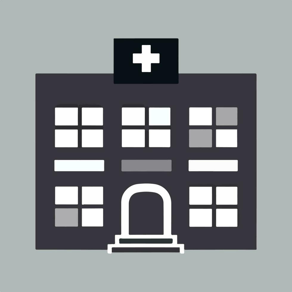 ospedale edificio icona vettore logo. ospedale icona