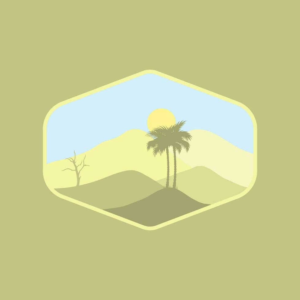 deserto vettore illustrazione logo design