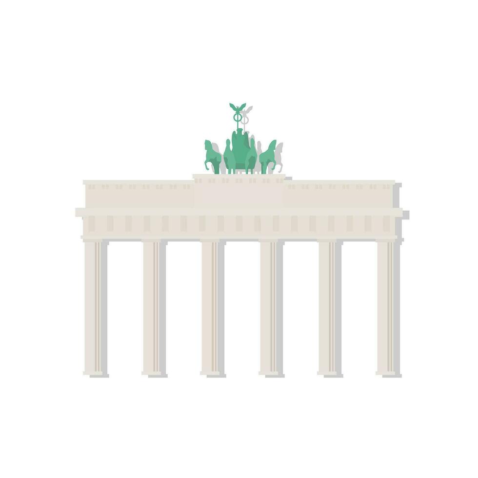 Brandeburgo cancello nel Berlino digitale azione illustrazioni vettore