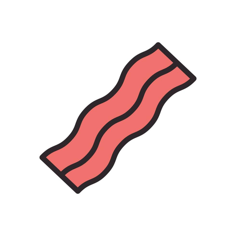 Bacon icona colore stile vettore