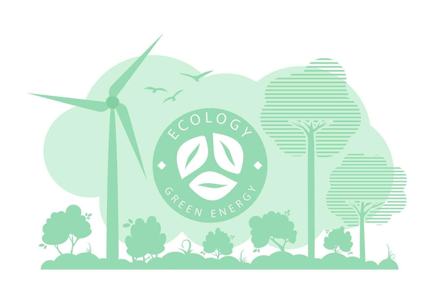 verde sfondo su il tema di verde energia e eco. vettore illustrazione.