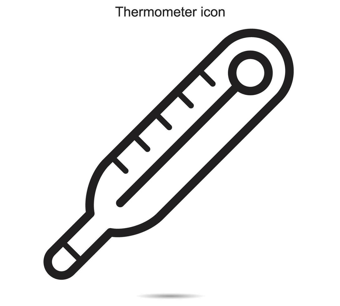 termometro icona, vettore illustrazione.