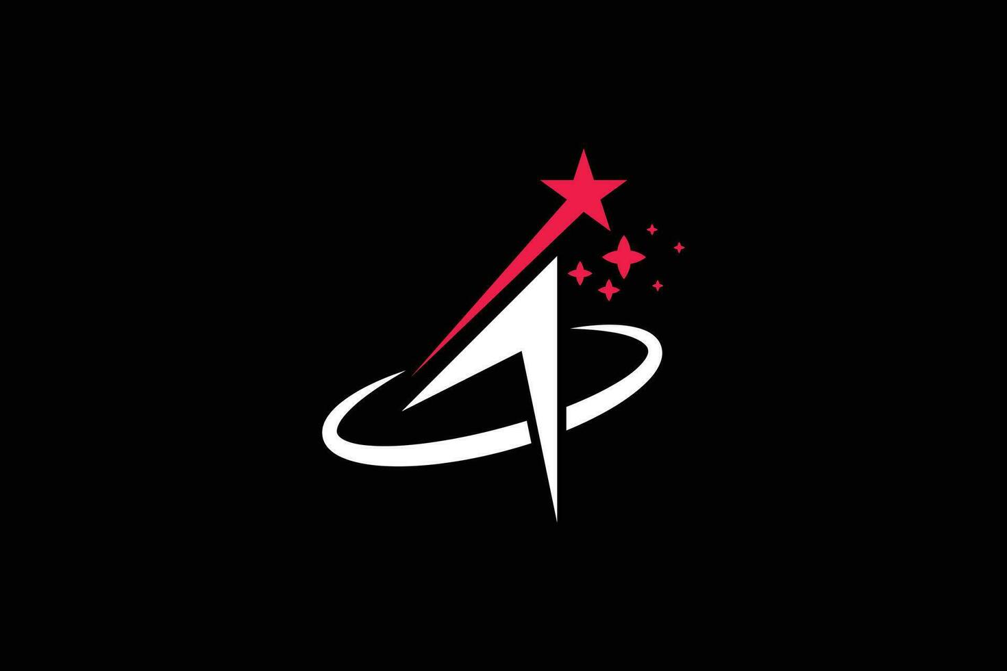 galassia freccia vettore logo design