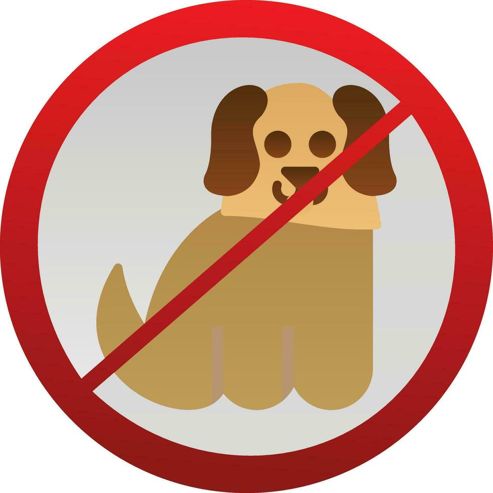 no animali domestici permesso vettore icona design