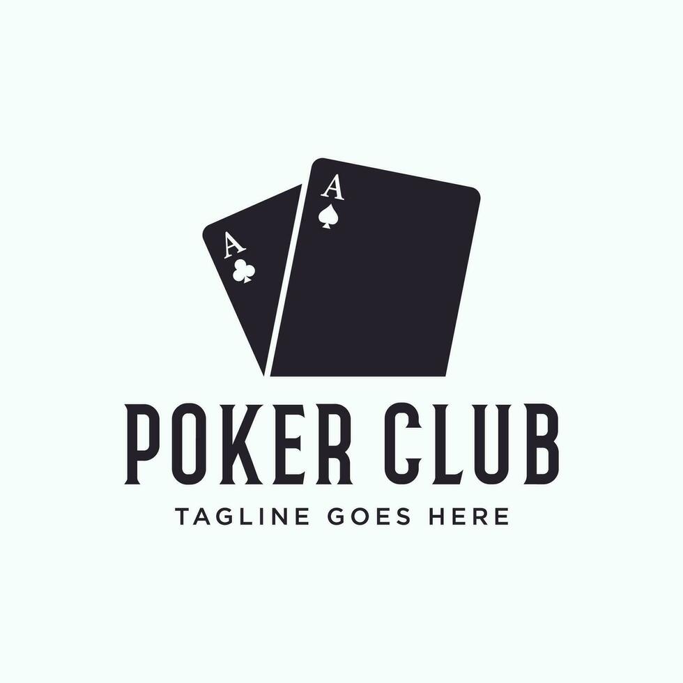 premio asso poker carta modello logo elemento. logo per gioco d'azzardo Giochi, casinò, tornei e club. vettore