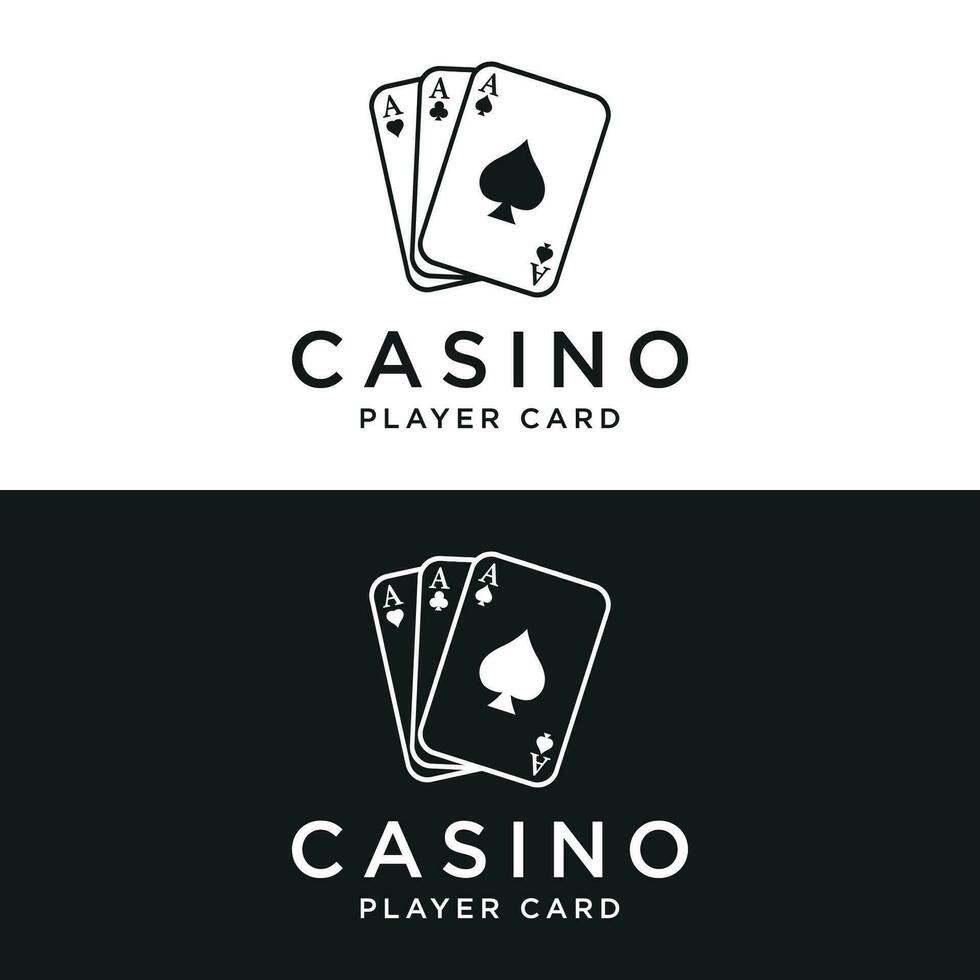 premio asso poker carta modello logo elemento. logo per gioco d'azzardo Giochi, casinò, tornei e club. vettore