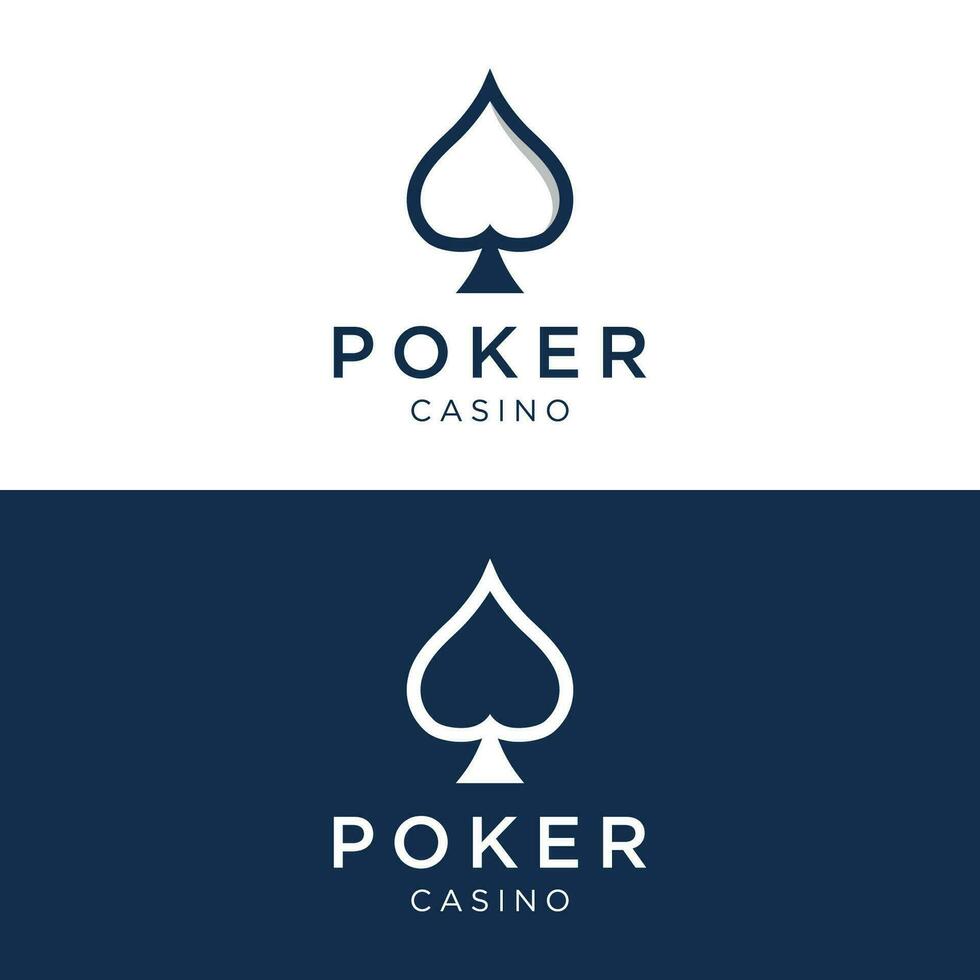 premio asso poker carta modello logo elemento. logo per gioco d'azzardo Giochi, casinò, tornei e club. vettore