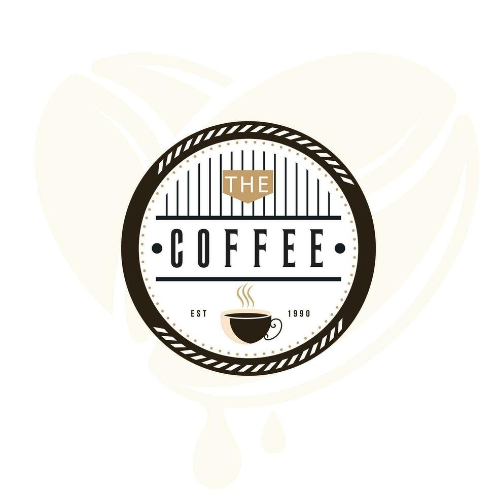 caffè logo - vettore illustrazione, emblema impostato design su nero sfondo.