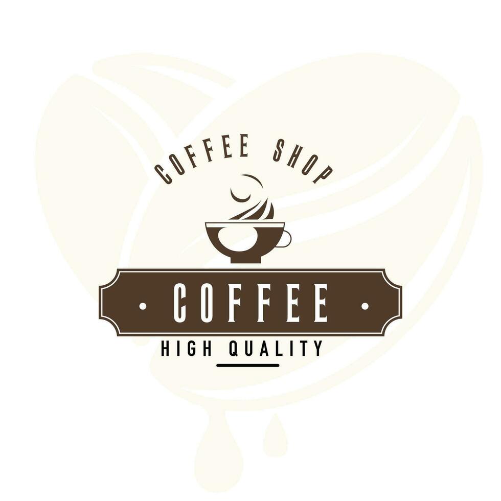 caffè logo - vettore illustrazione, emblema impostato design su nero sfondo.