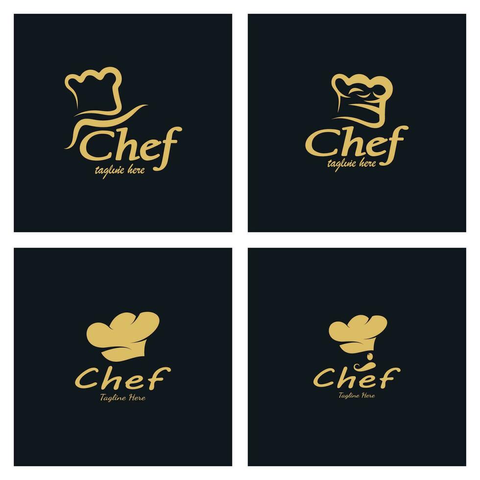 professionale logo capocuoco o cucina capocuoco cappello.per lavoro, casa cucinare, e ristorante chef.panetteria,vettore vettore