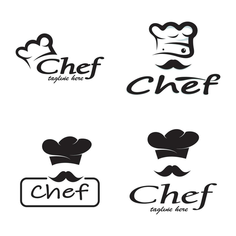 professionale logo capocuoco o cucina capocuoco cappello.per lavoro, casa cucinare, e ristorante chef.panetteria,vettore vettore