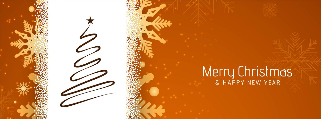 Modello astratto banner decorativo di buon Natale vettore