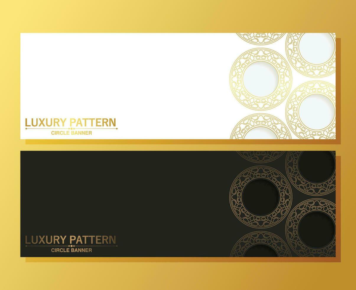 carta di design del bordo del cerchio dell'ornamento di lusso vettore