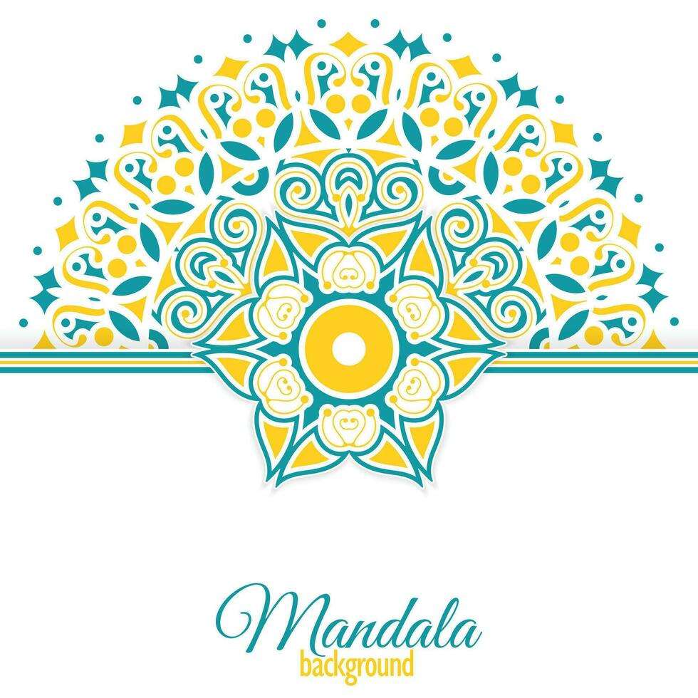 concetto di banner colorato modello mandala vettore