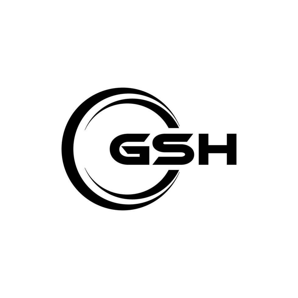 gsh logo disegno, ispirazione per un' unico identità. moderno eleganza e creativo design. filigrana il tuo successo con il Impressionante Questo logo. vettore