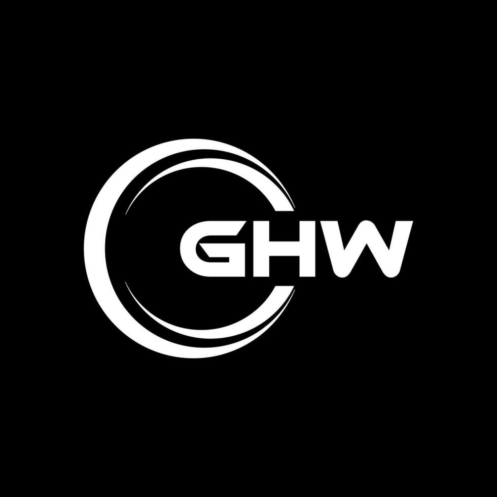 ghw logo disegno, ispirazione per un' unico identità. moderno eleganza e creativo design. filigrana il tuo successo con il Impressionante Questo logo. vettore