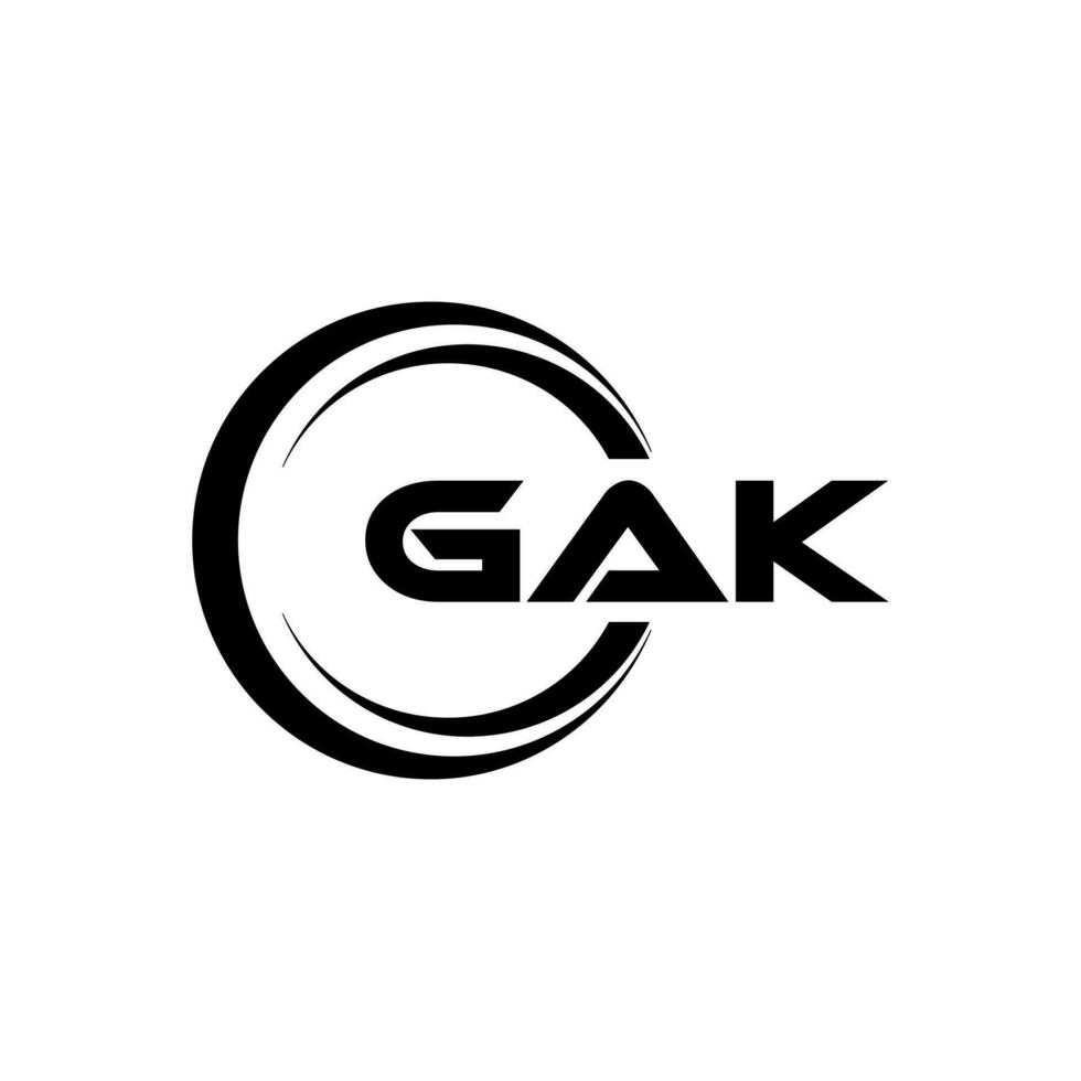 gak logo disegno, ispirazione per un' unico identità. moderno eleganza e creativo design. filigrana il tuo successo con il Impressionante Questo logo. vettore