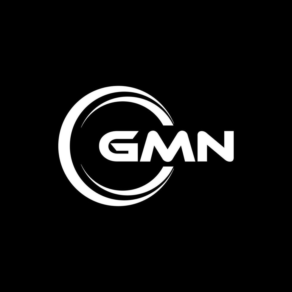 gmn logo disegno, ispirazione per un' unico identità. moderno eleganza e creativo design. filigrana il tuo successo con il Impressionante Questo logo. vettore