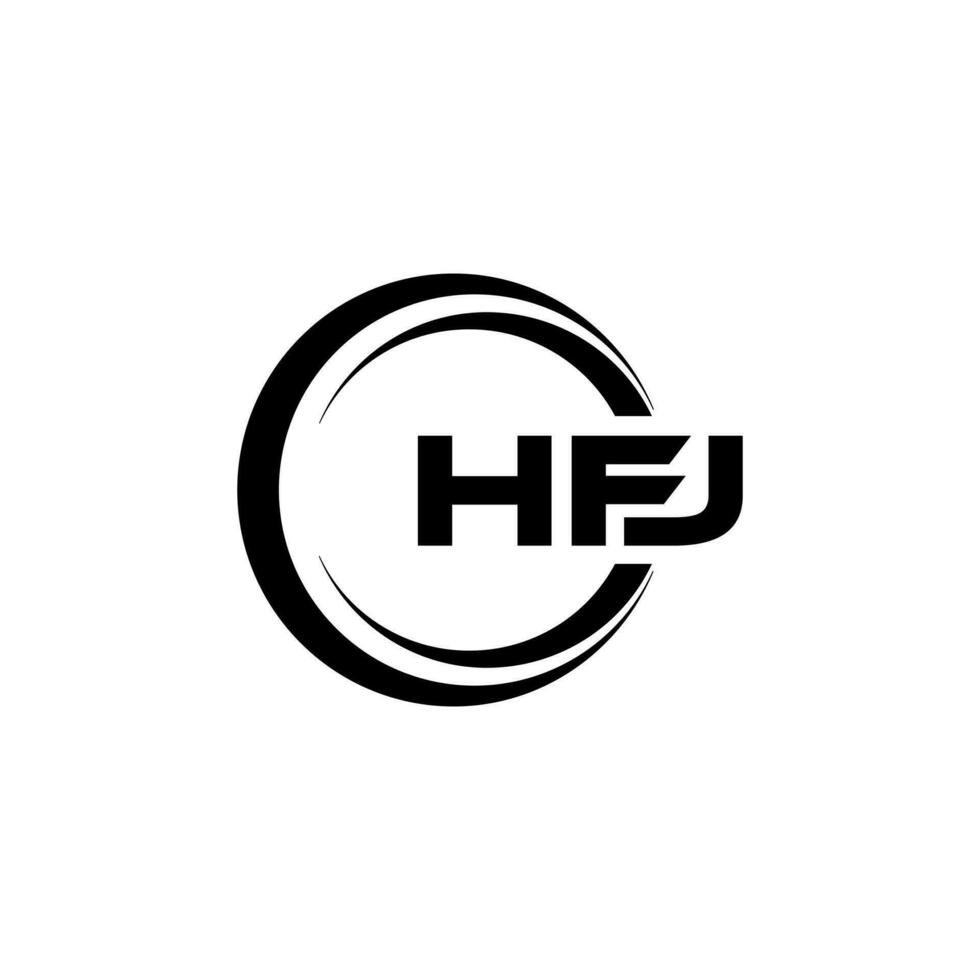 hfj lettera logo disegno, ispirazione per un' unico identità. moderno eleganza e creativo design. filigrana il tuo successo con il Impressionante Questo logo. vettore