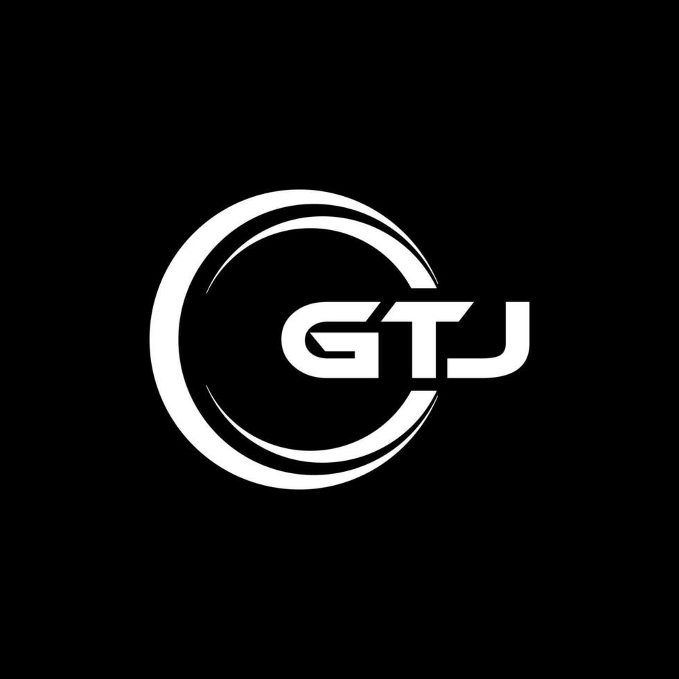 gtj logo disegno, ispirazione per un' unico identità. moderno eleganza e creativo design. filigrana il tuo successo con il Impressionante Questo logo. vettore