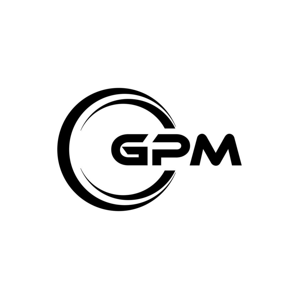 gpm logo disegno, ispirazione per un' unico identità. moderno eleganza e creativo design. filigrana il tuo successo con il Impressionante Questo logo. vettore