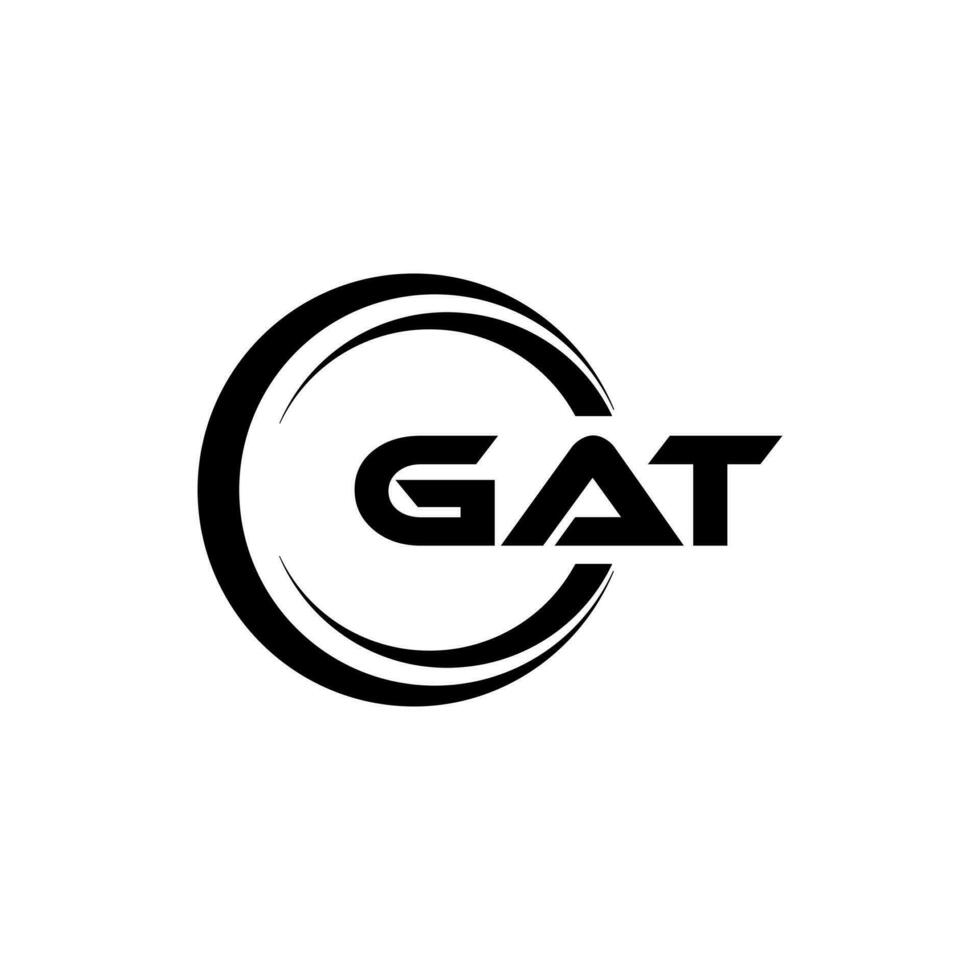 gat logo disegno, ispirazione per un' unico identità. moderno eleganza e creativo design. filigrana il tuo successo con il Impressionante Questo logo. vettore