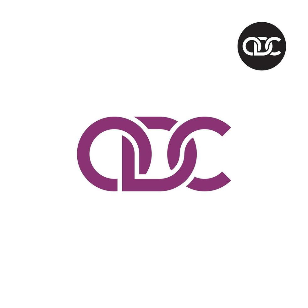 lettera odc monogramma logo design vettore