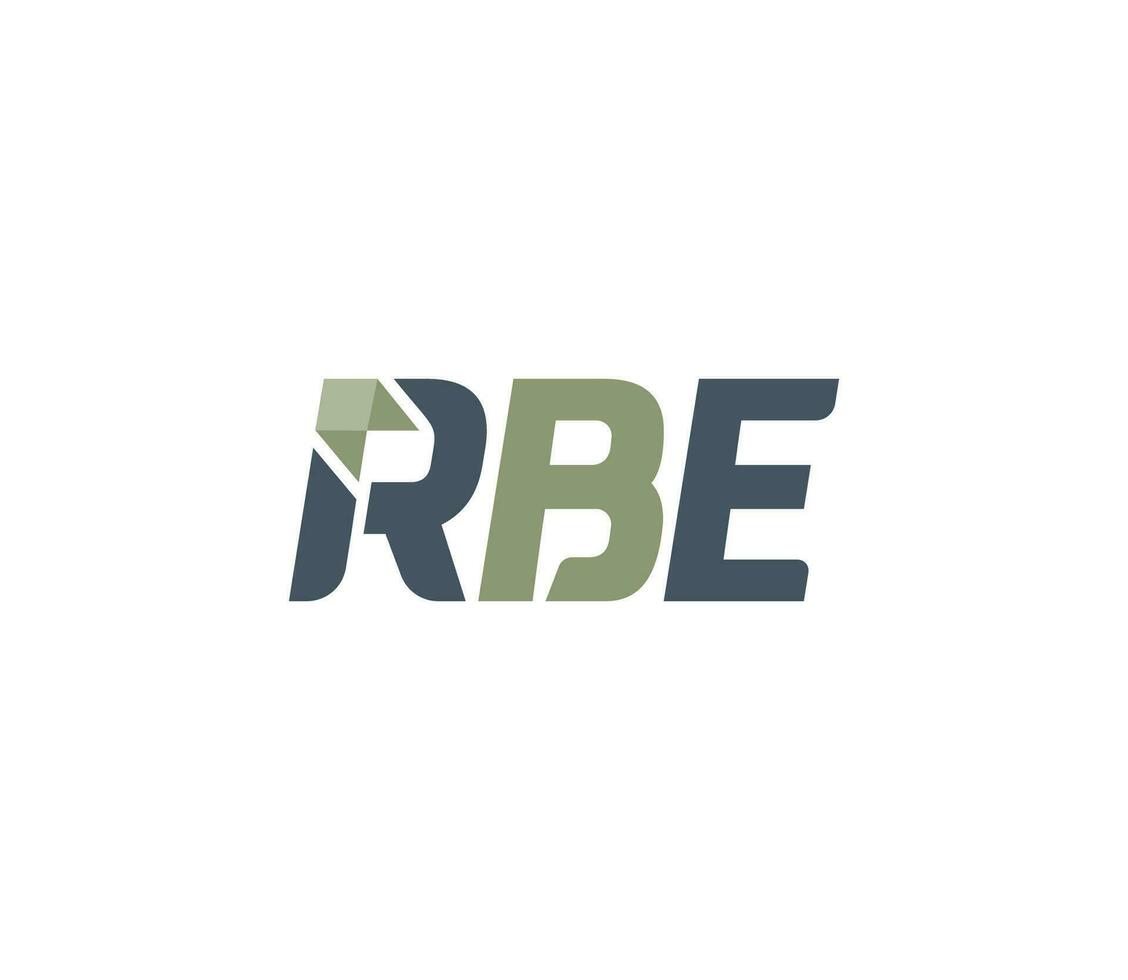 lettermark rbe logo design modello vettore
