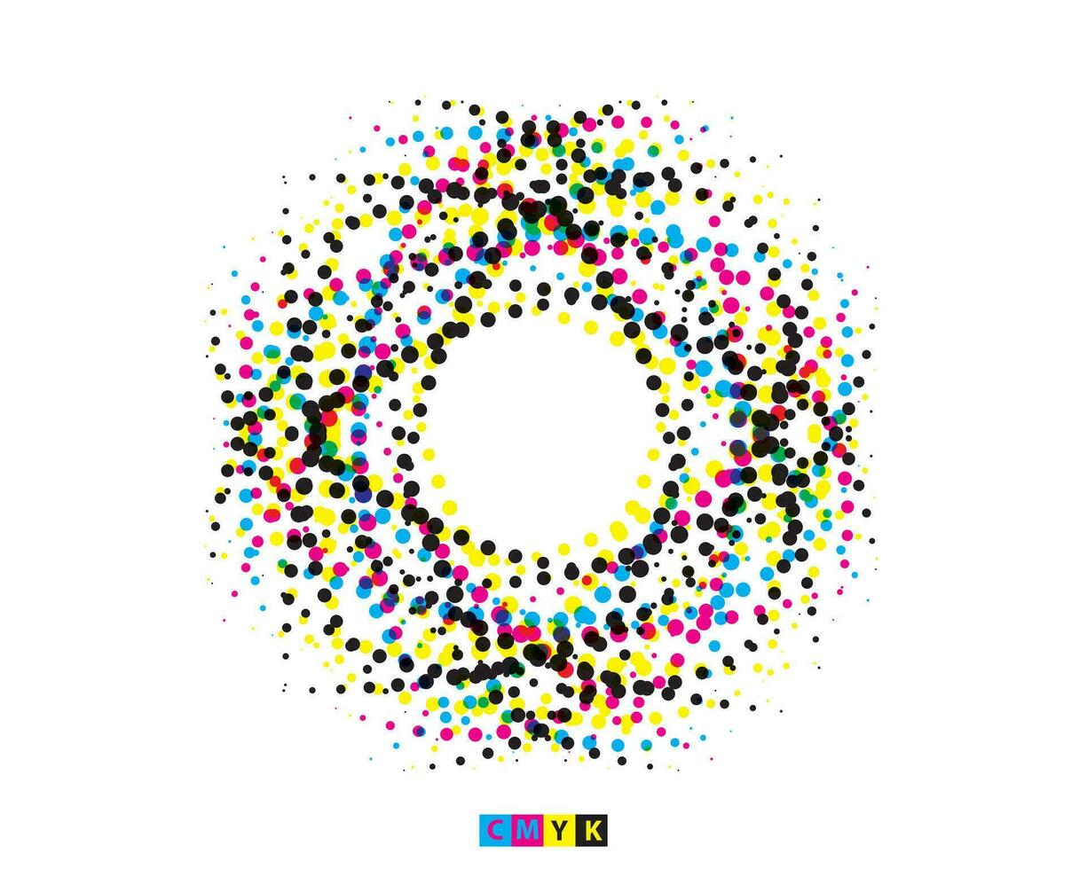 colorato puntini su bianca sfondo con il parola McKinsey, un' colorato astratto Immagine di puntini su un' bianca sfondo CMYK mezzitoni punto effetto logo vettore