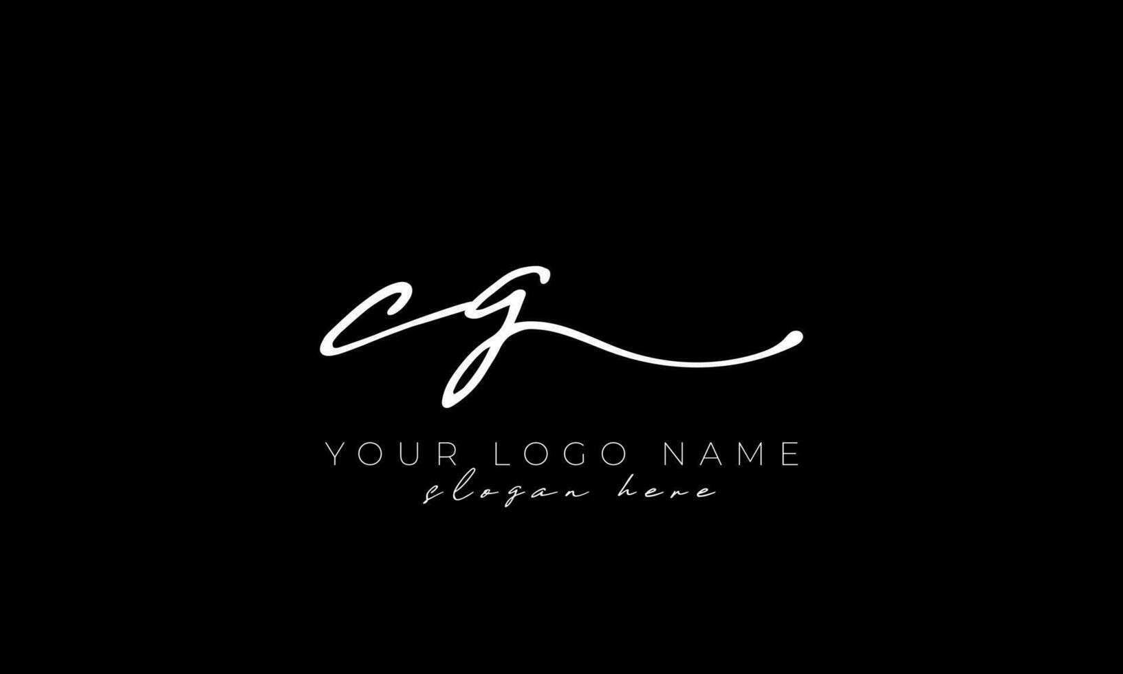 grafia lettera cg logo design. cg logo design gratuito vettore modello