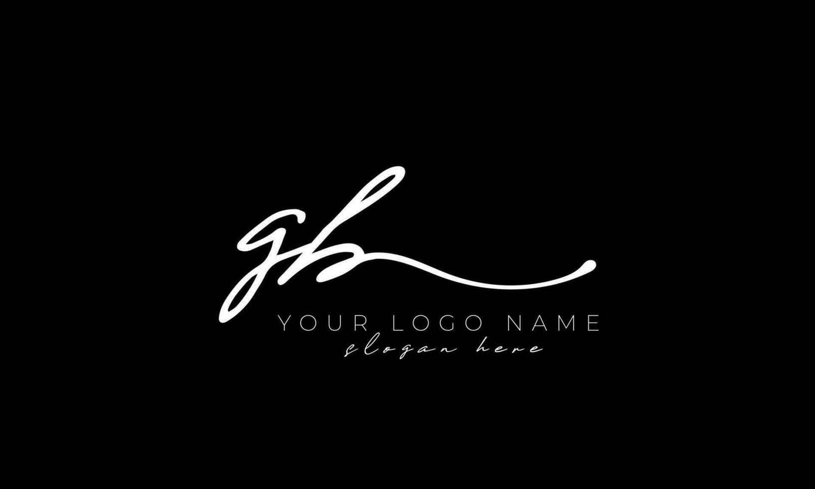 grafia lettera gb logo design. gb logo design gratuito vettore modello