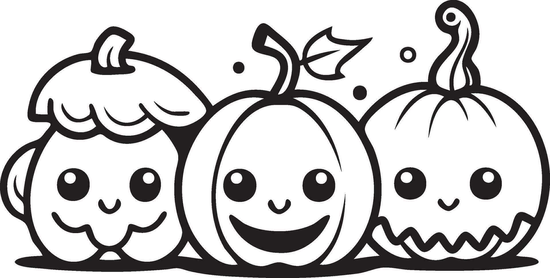 Halloween cartone animato colorazione illustrazione ragazzo bambini vettore Immagine