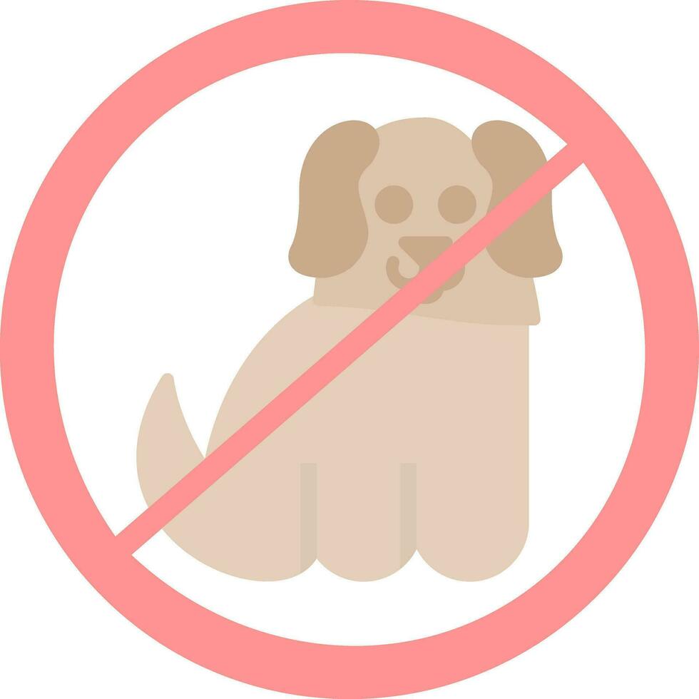 no animali domestici permesso vettore icona design