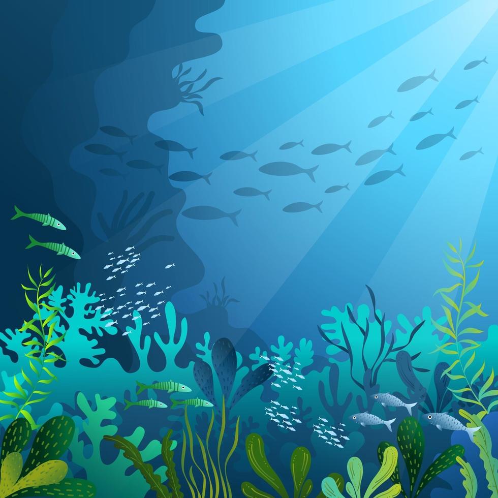 illustrazione di immersioni oceaniche vettore