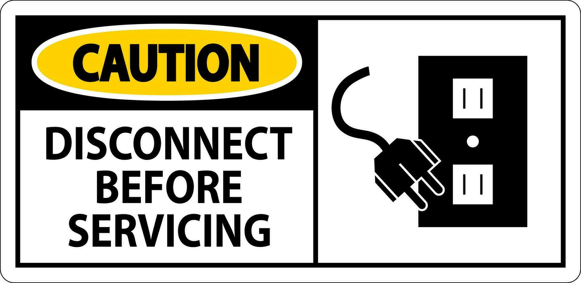 attenzione cartello disconnect prima manutenzione vettore