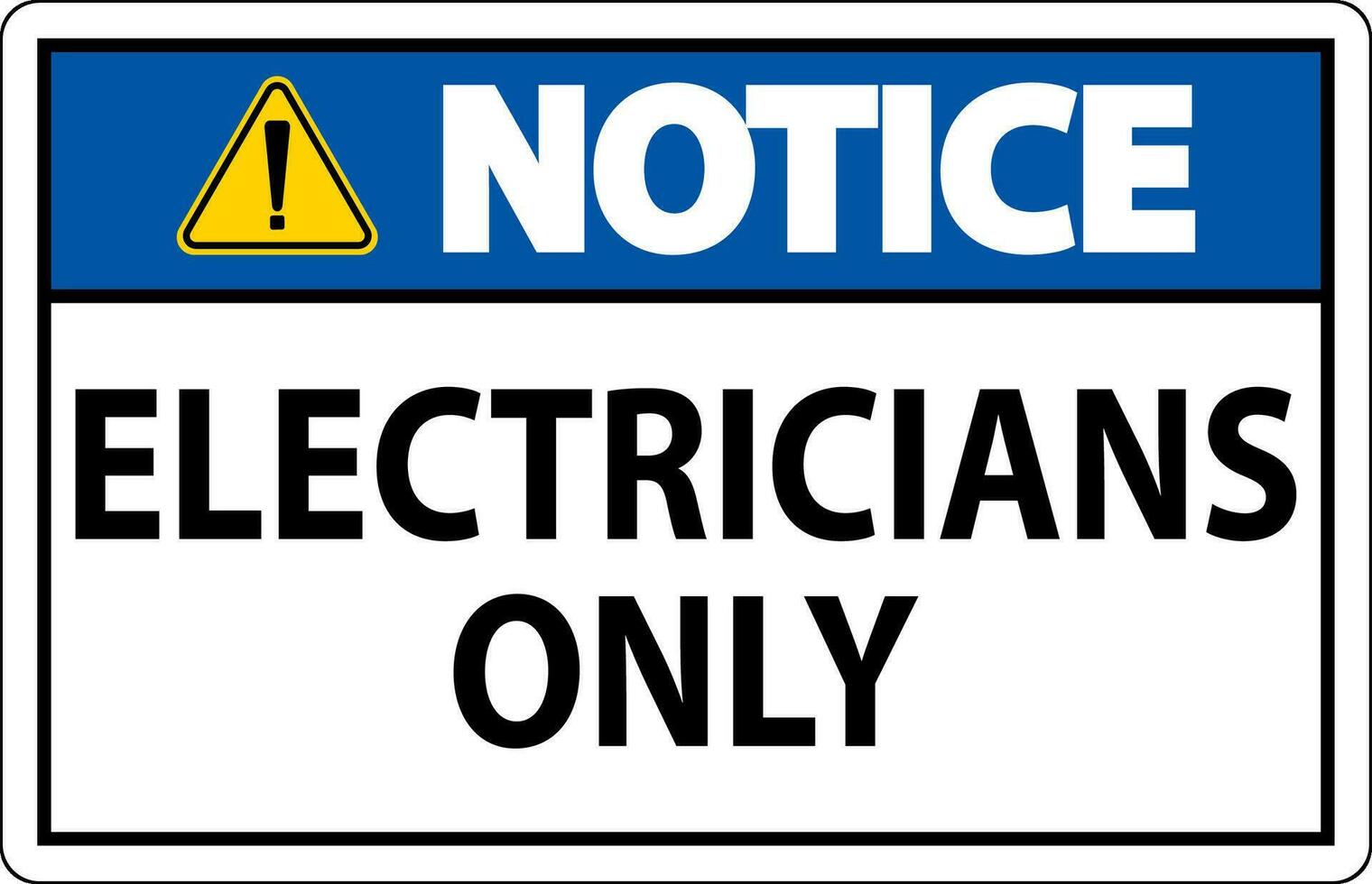 Avviso cartello elettricisti solo vettore